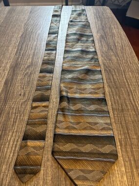 croft & barrow Gold and Olive Striped Men's Tie